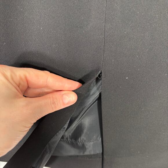 Anne Klein Skirt Small Black Mini Pencil Slit Career Secretary Work Witchy READ - Picture 9 of 11